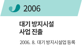 2006년 대기 방지시설 사업 진출